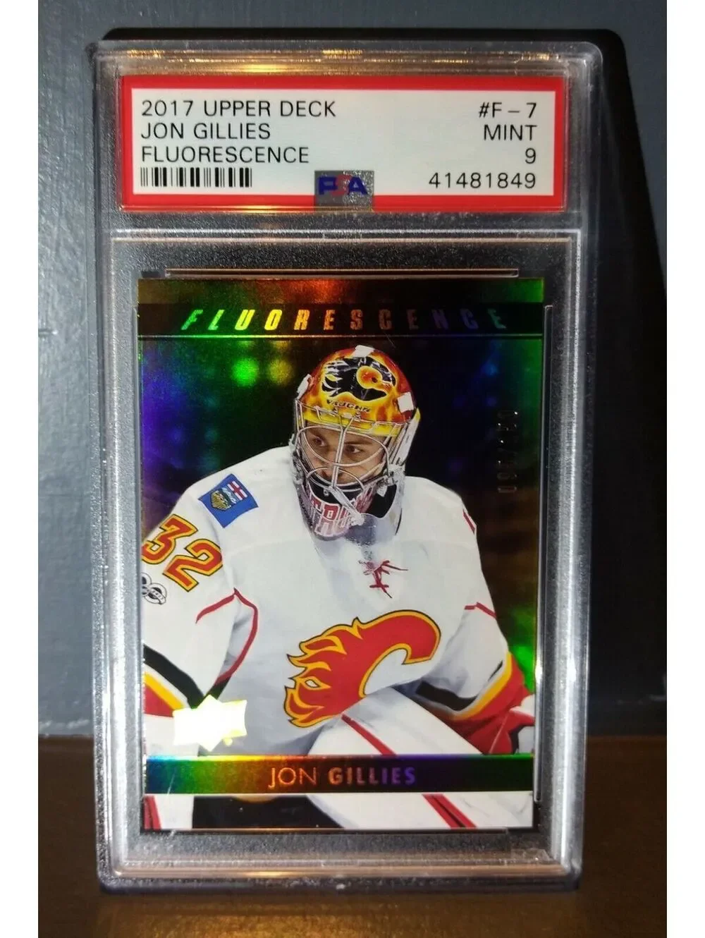 2017 Jon Gillies Upper Deck Fluorescence #F-7 Hockey Card - PSA 9 MINT